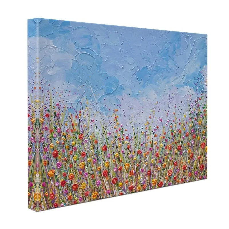 Vibrant Flower Field Canvas Print Vibrant Flower Field Canvas Print wall art product Olga Tkachyk