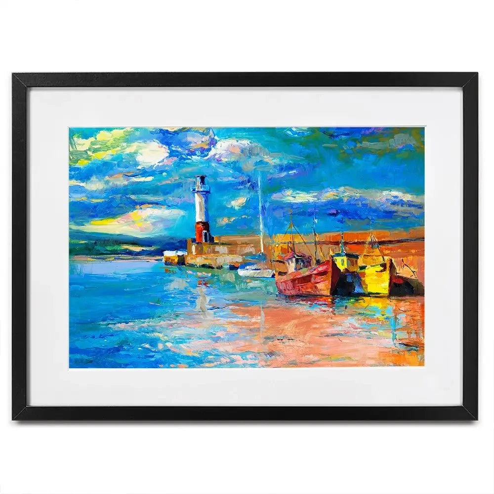 Vibrant Lighthouse Framed Art Print Vibrant Lighthouse Framed Art Print wall art product Boyan Dimitrov / Shutterstock