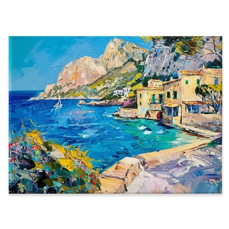 Village By The Sea Canvas Print Village By The Sea Canvas Print wall art product Elena Avanesova