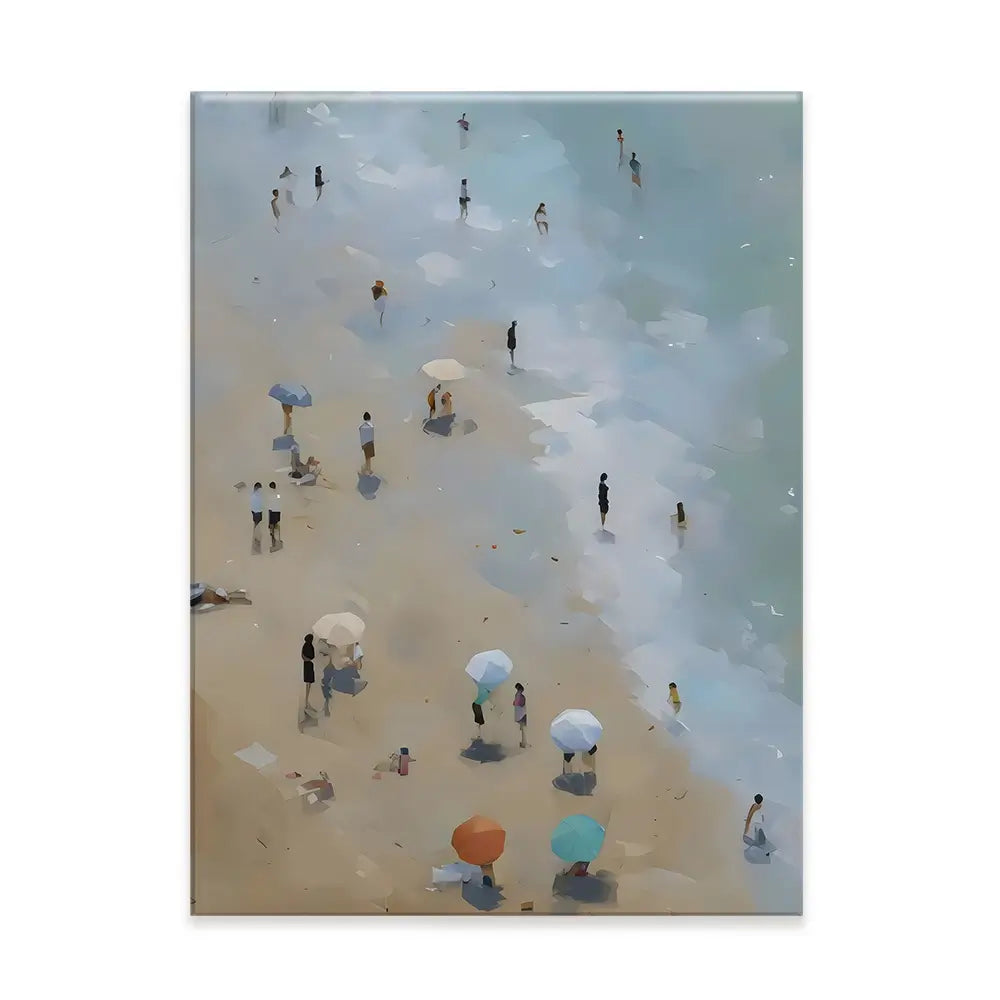 Vintage Beach Umbrellas Canvas Print Vintage Beach Umbrellas Canvas Print wall art product Arlington Prints - Independent