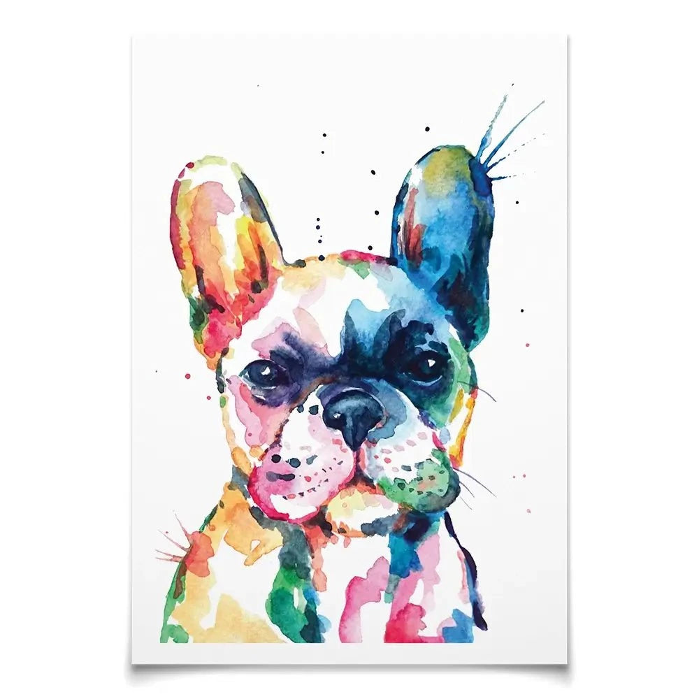Watercolour Frenchie Art Print Watercolour Frenchie Art Print wall art product Yuli_ya / Shutterstock