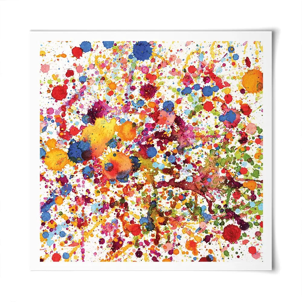 Watercolour Paint Splash Square Art Print Watercolour Paint Splash Square Art Print wall art product prapass / Shutterstock
