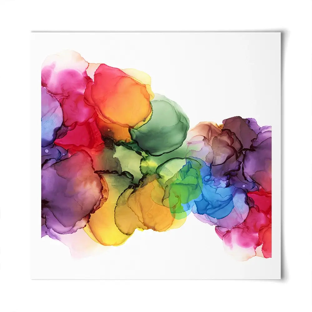 Watercolour Rainbow Curve Square Art Print Watercolour Rainbow Curve Square Art Print wall art product Rudchenko Liliia / Shutterstock