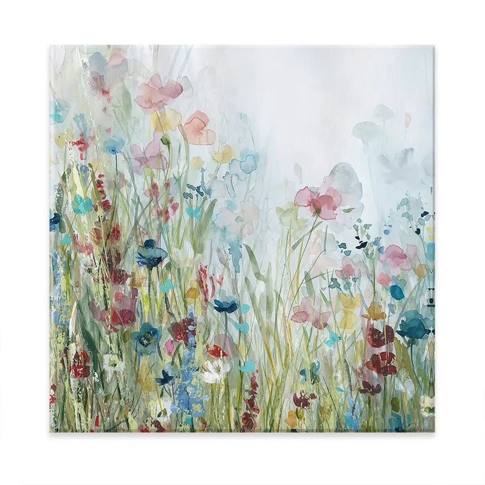 Watercolour Wildflower Meadow Oversized Canvas Print Watercolour Wildflower Meadow Oversized Canvas Print wall art product Art Print Shop