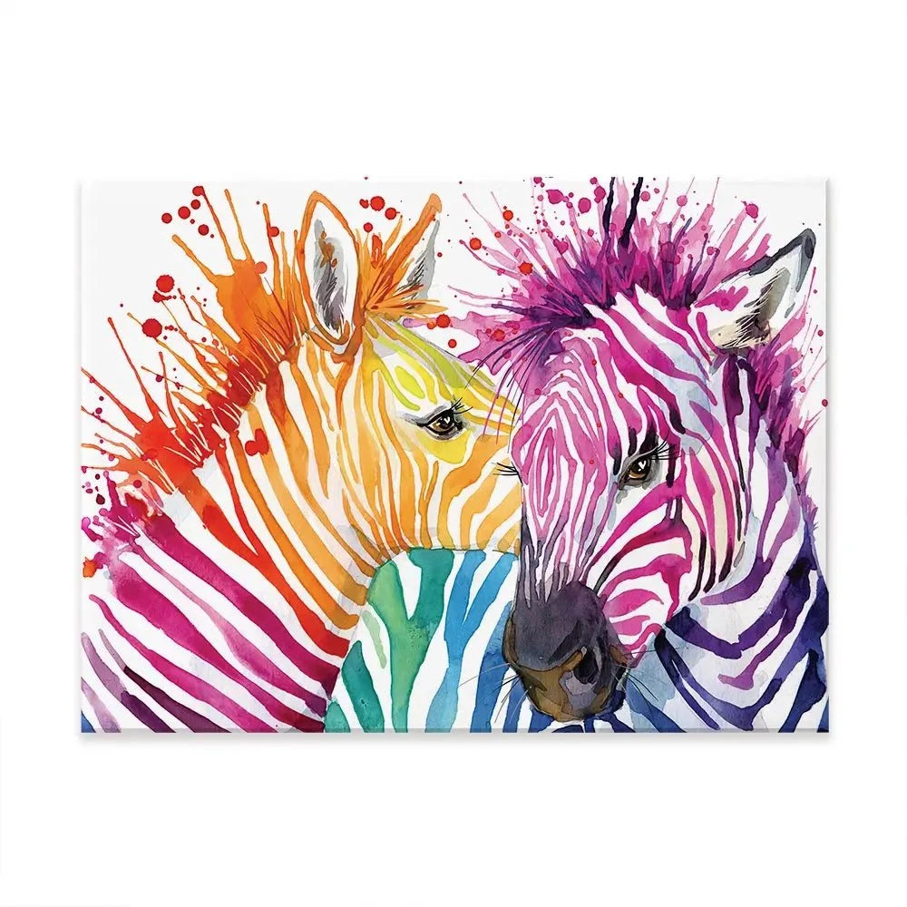Watercolour Zebra Canvas Print Watercolour Zebra Canvas Print wall art product Faenkova Elena / Shutterstock