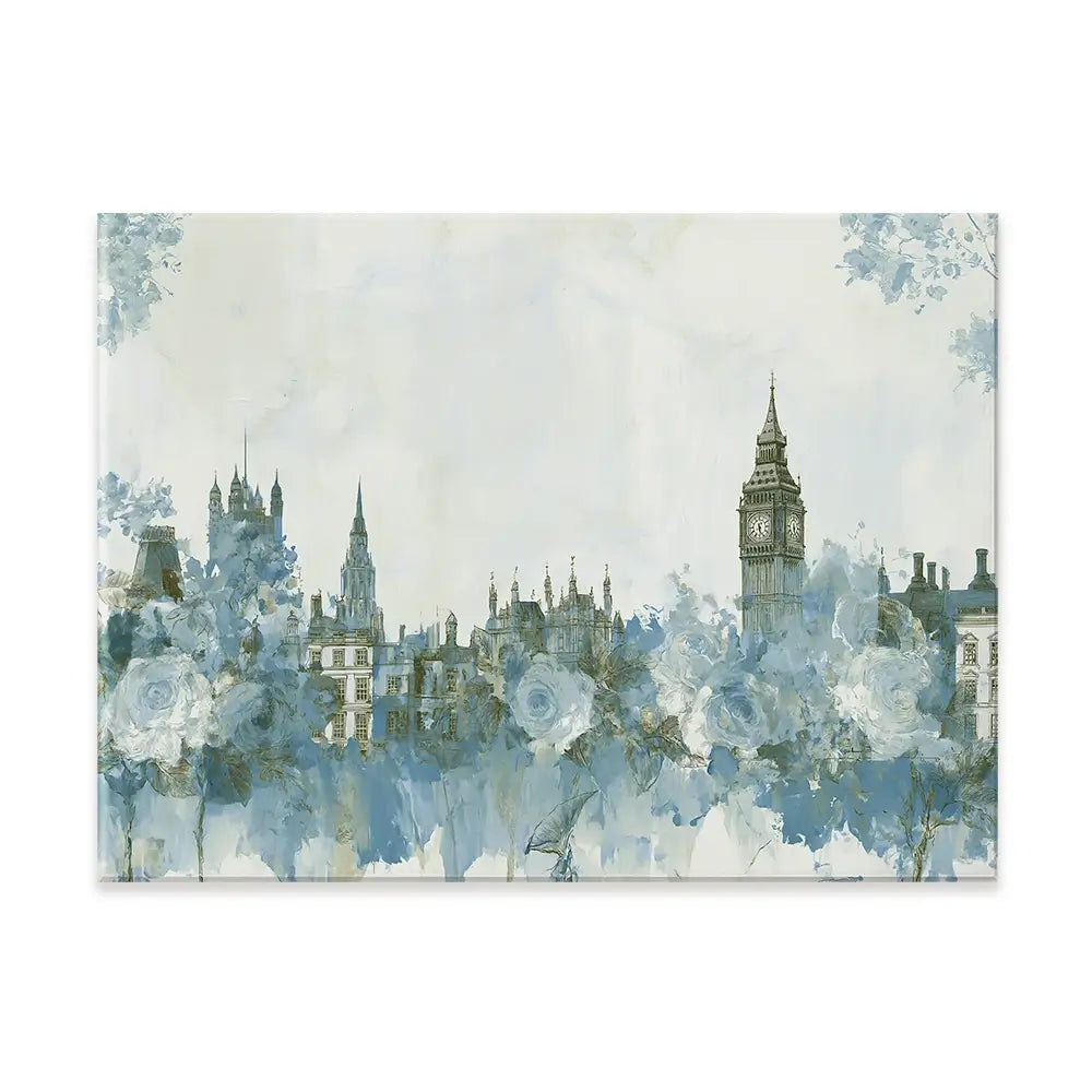 Whispered City Skyline Sketch Canvas Print Whispered City Skyline Sketch Canvas Print wall art product Chromatic Storm Studio