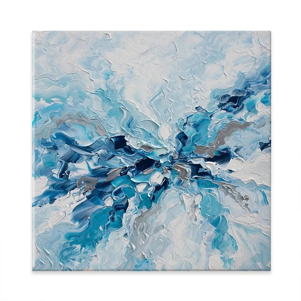Whispering Blue Square Canvas Print Whispering Blue Square Canvas Print wall art product Olga Tkachyk