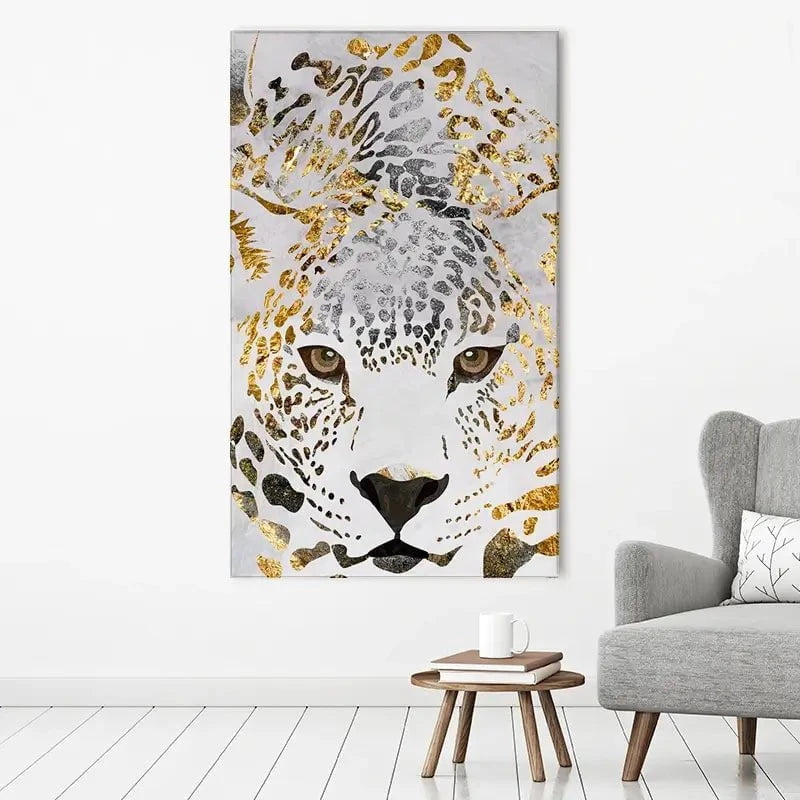 White Jaguar Canvas Print White Jaguar Canvas Print wall art product Sarah Manovski