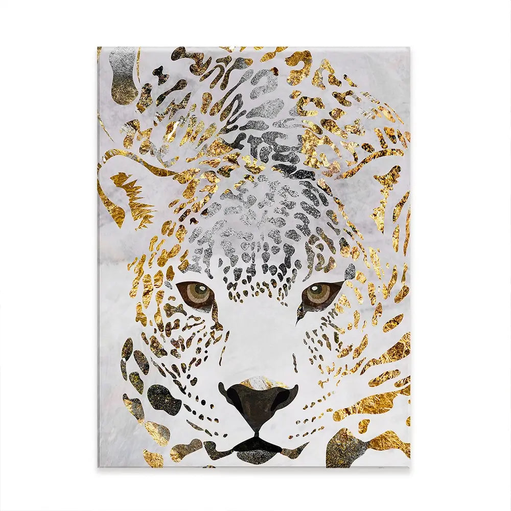 White Jaguar Canvas Print White Jaguar Canvas Print wall art product Sarah Manovski