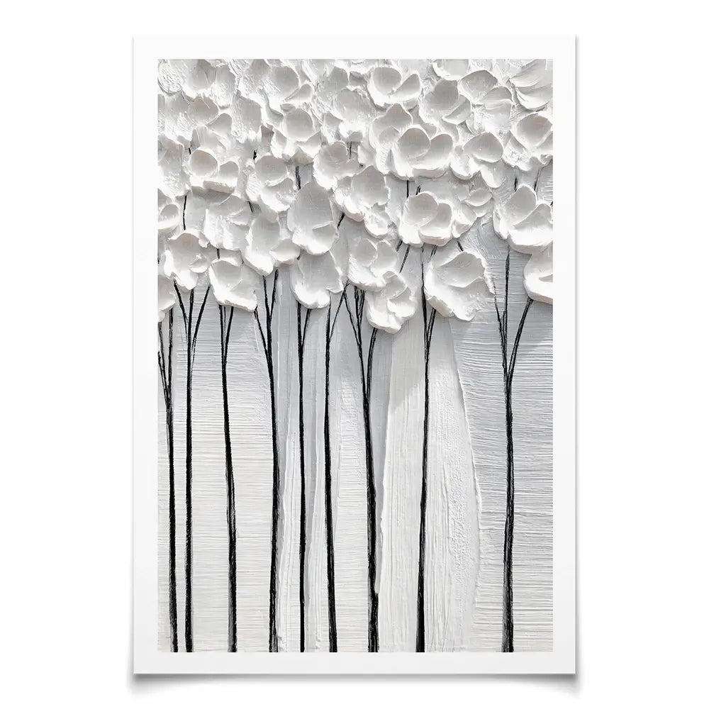 White Petals Art Print White Petals Art Print wall art product LSR Design Studio - Independent