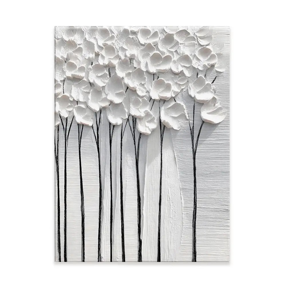 White Petals Canvas Print White Petals Canvas Print wall art product LSR Design Studio - Independent