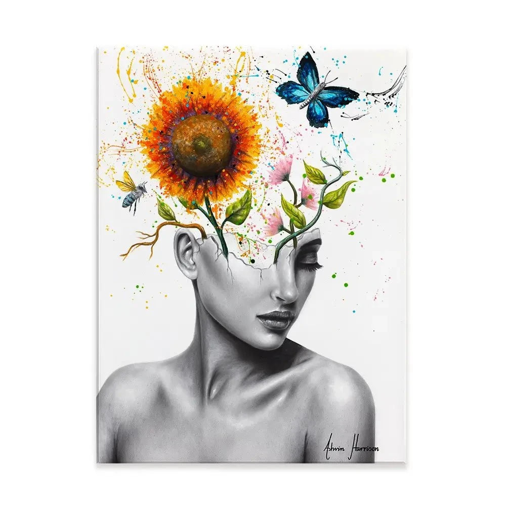 Wild Garden Girl Canvas Print Wild Garden Girl Canvas Print wall art product Ashvin Harrison