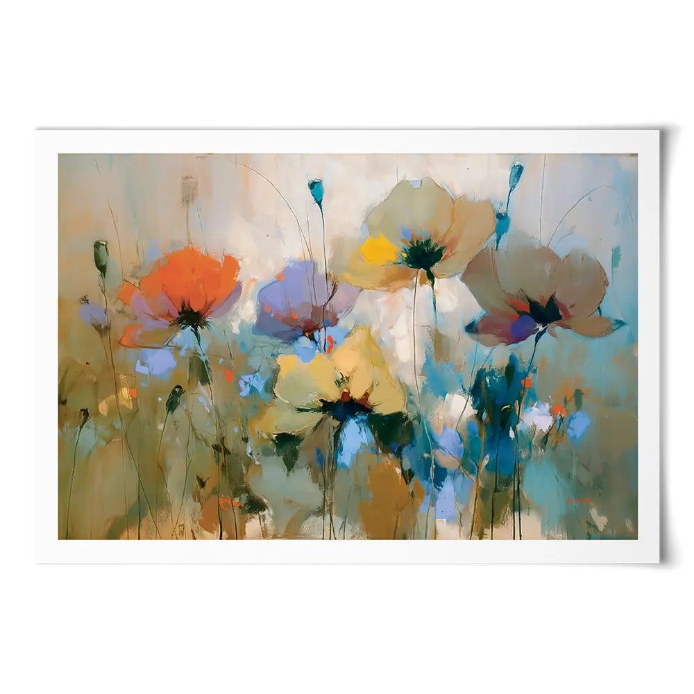 Wildflower Bloom In Dreamy Pastel Tones Art Print Wildflower Bloom In Dreamy Pastel Tones Art Print wall art product Leon Devenice