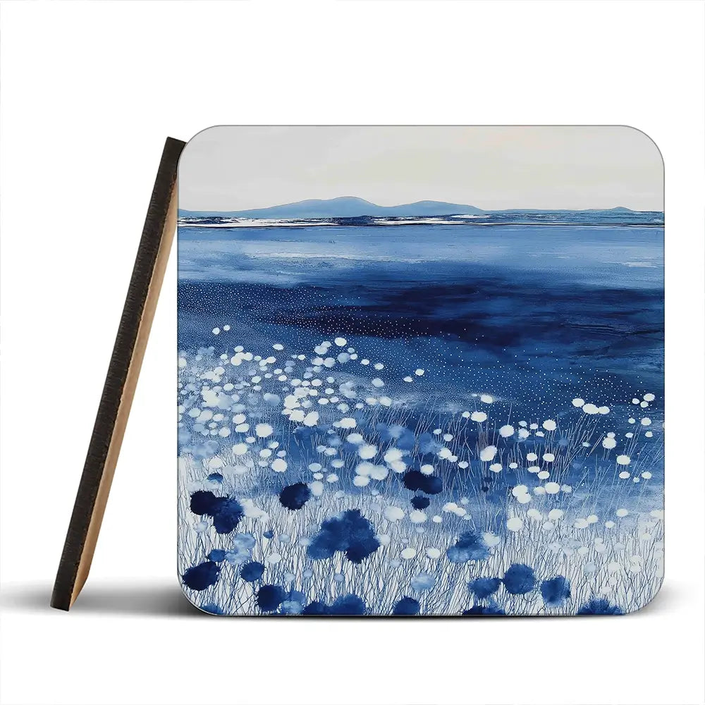 Wildflowers And Distant Mountains Coaster Set Wildflowers And Distant Mountains Coaster Set wall art product Chromatic Storm Studio