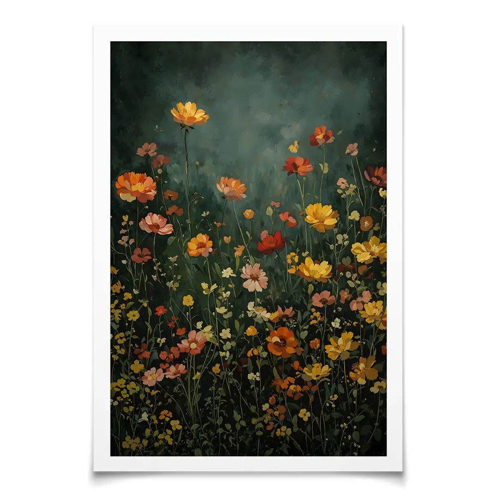 Wildflowers In The Dark Art Print Wildflowers In The Dark Art Print wall art product IAmHomeStudio