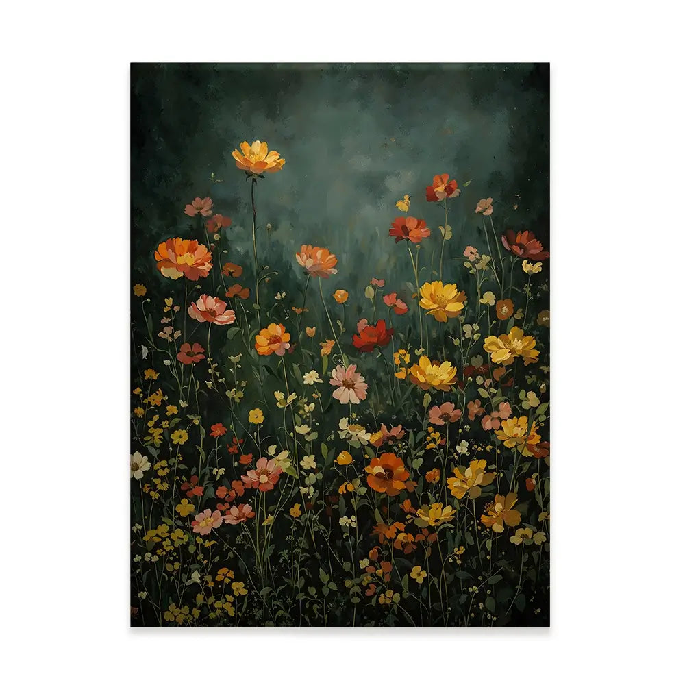 Wildflowers In The Dark Canvas Print Wildflowers In The Dark Canvas Print wall art product IAmHomeStudio