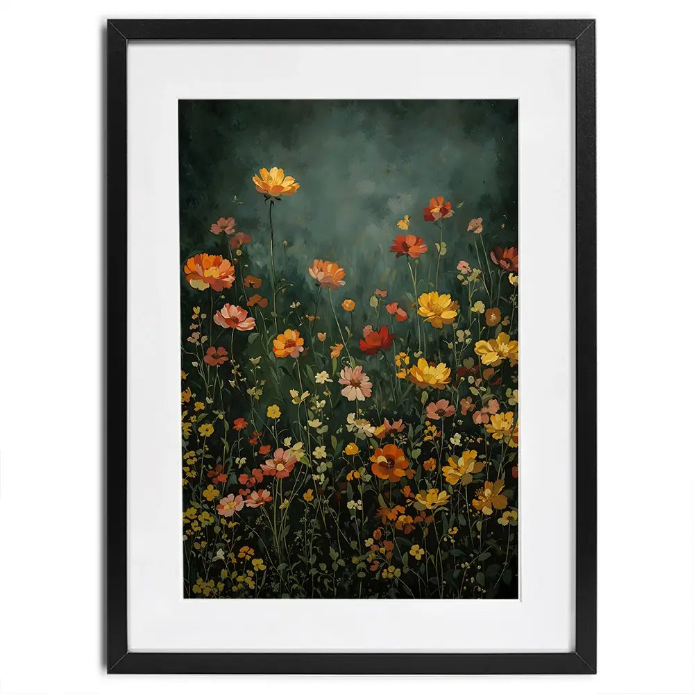 Wildflowers In The Dark Framed Art Print Wildflowers In The Dark Framed Art Print wall art product IAmHomeStudio