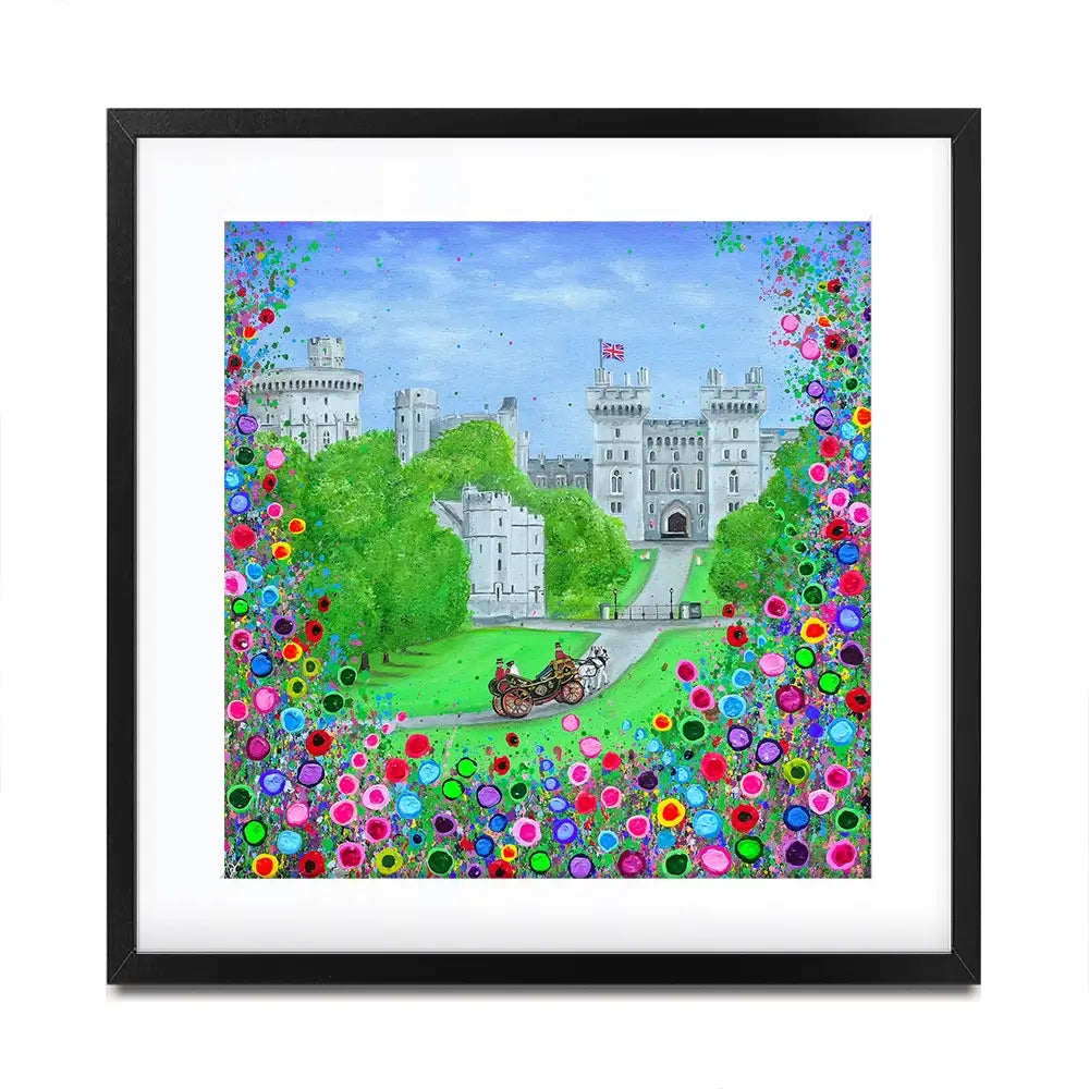 Windsor Castle Royal Edition Square Framed Art Print Windsor Castle Royal Edition Square Framed Art Print wall art product Jo Gough