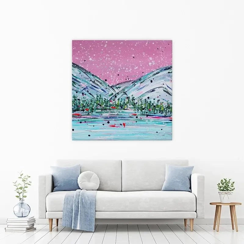 Winter Mountain Escape Canvas Print Winter Mountain Escape Canvas Print wall art product Charlotte Anna Reed