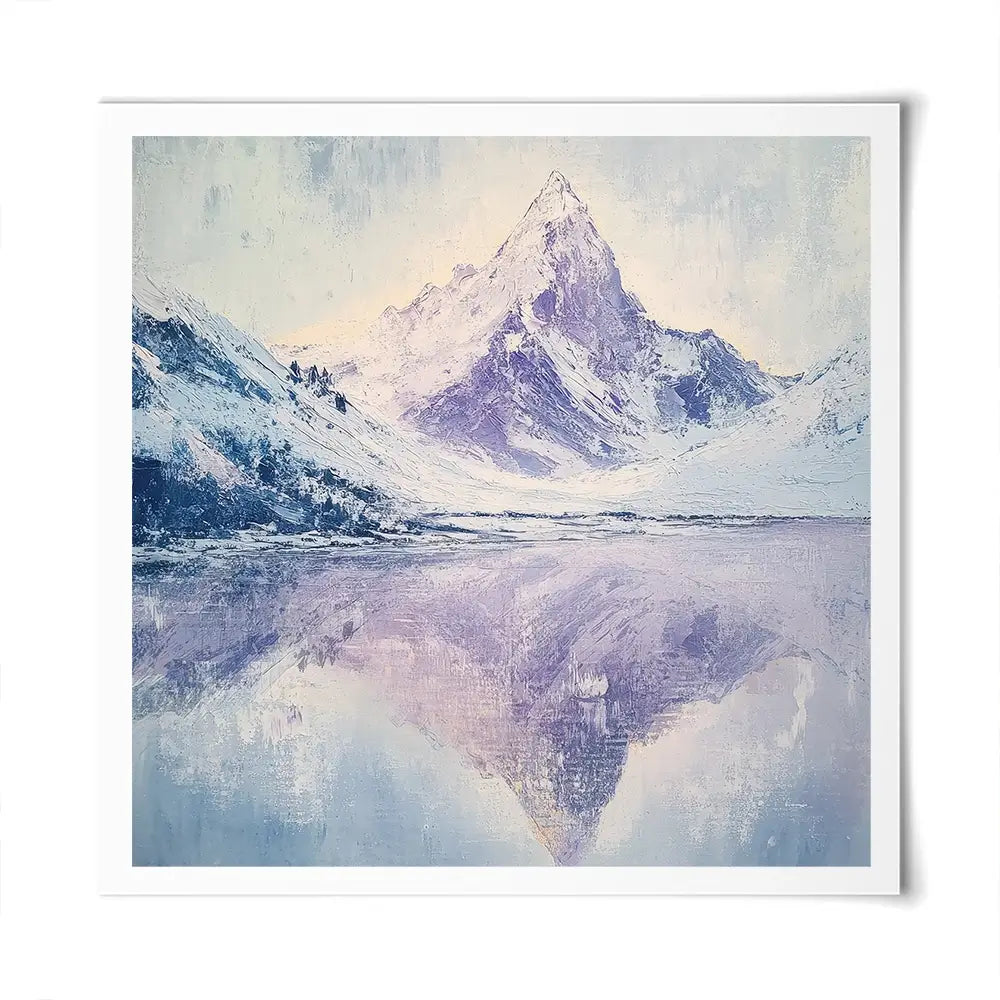 Winter Mountains Square Art Print Winter Mountains Square Art Print wall art product Tanya Ocean