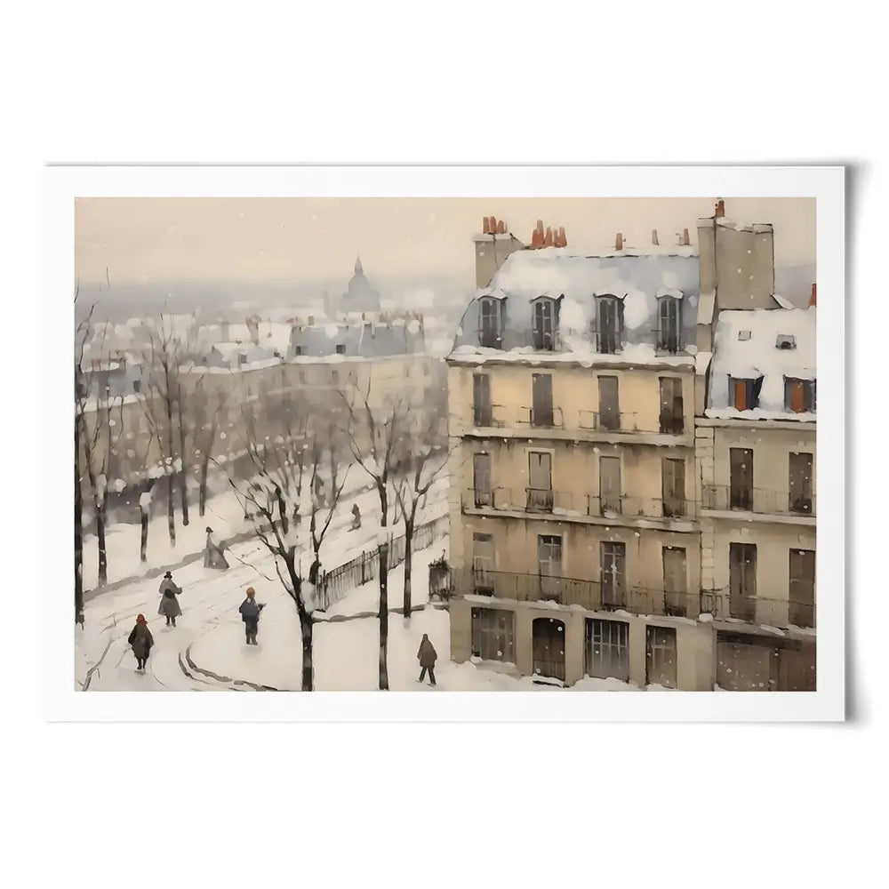 Winter Town Art Print Winter Town Art Print wall art product Arlington Prints - Independent