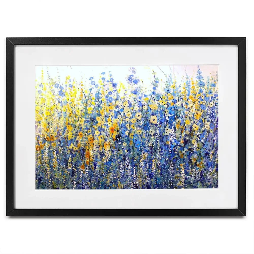 Yellow Blue Bloom Framed Art Print Yellow Blue Bloom Framed Art Print wall art product Tim O'Toole