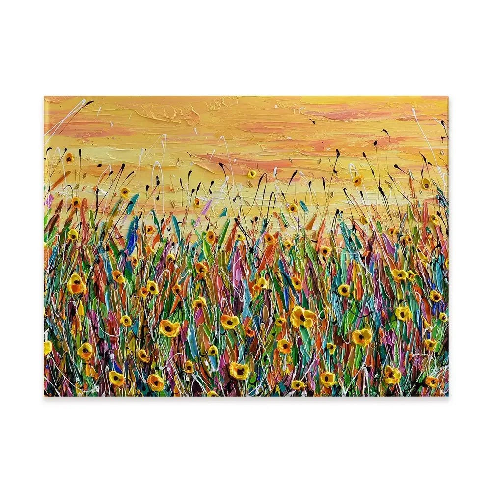Yellow Floral Meadow Canvas Print Yellow Floral Meadow Canvas Print wall art product Olga Tkachyk