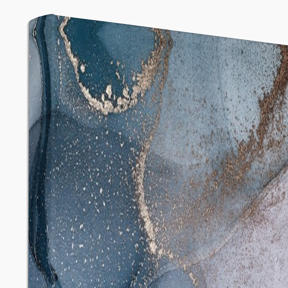 Dark Blue Marble Canvas Print