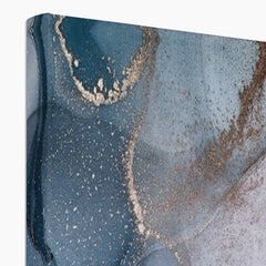 Dark Blue Marble Canvas Print