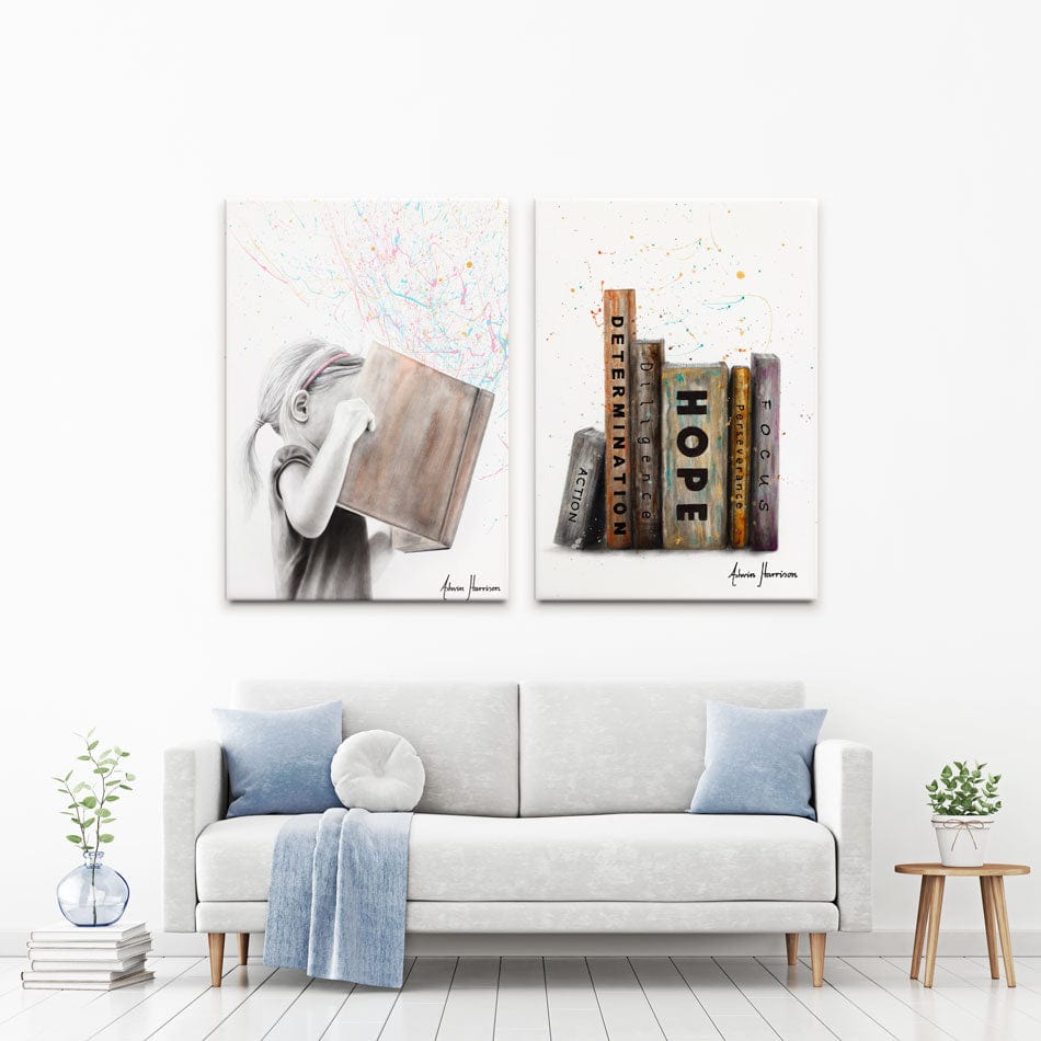 Books Duo Canvas Print wall art product Ashvin Harrison