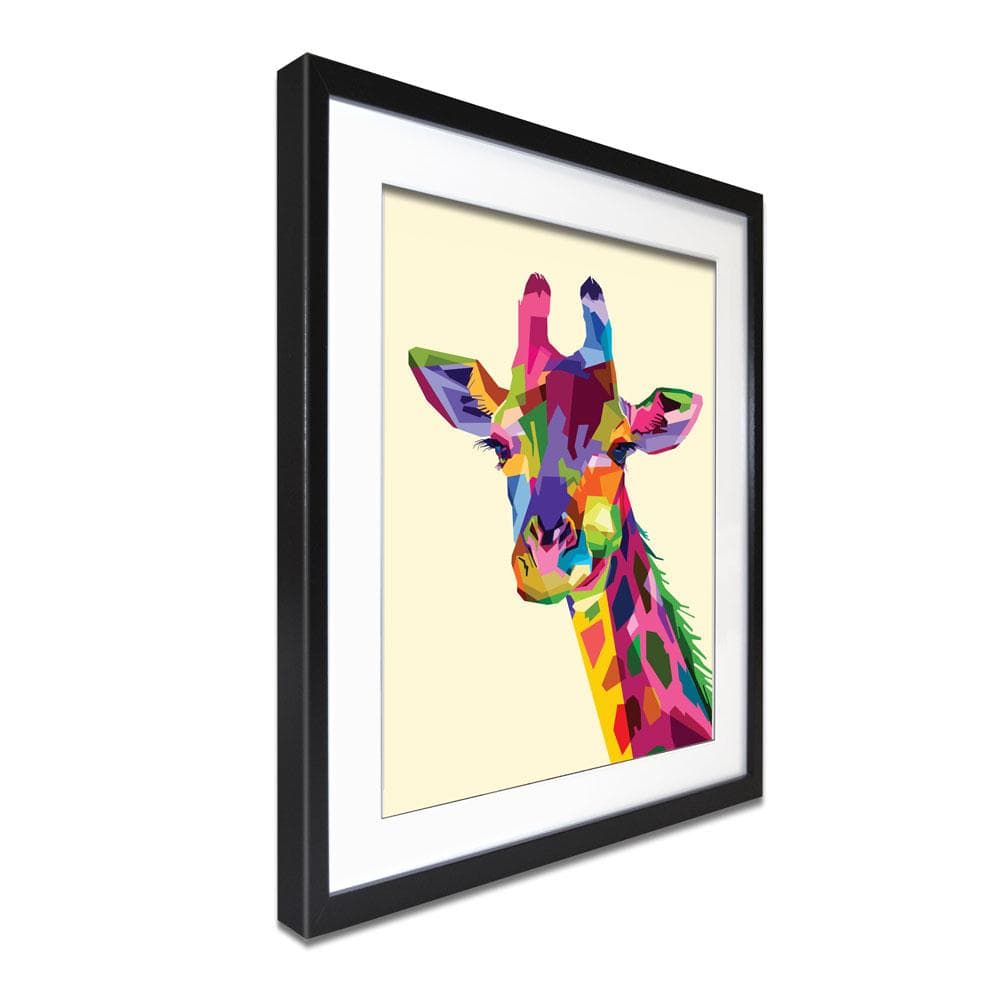 Colourful Giraffe Framed Art Print wall art product Sultan Receh / Shutterstock