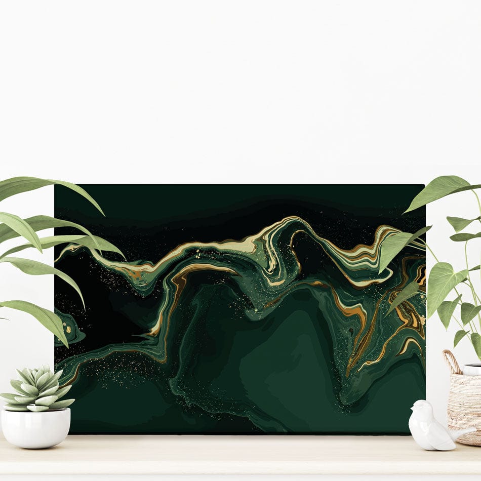 Dark Marbled Emerald Canvas Print wall art product Net Vector / Shutterstock