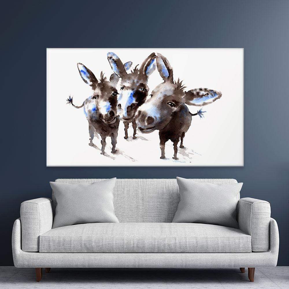 Donkey Meeting Canvas Print wall art product IlonaWinter / Shutterstock