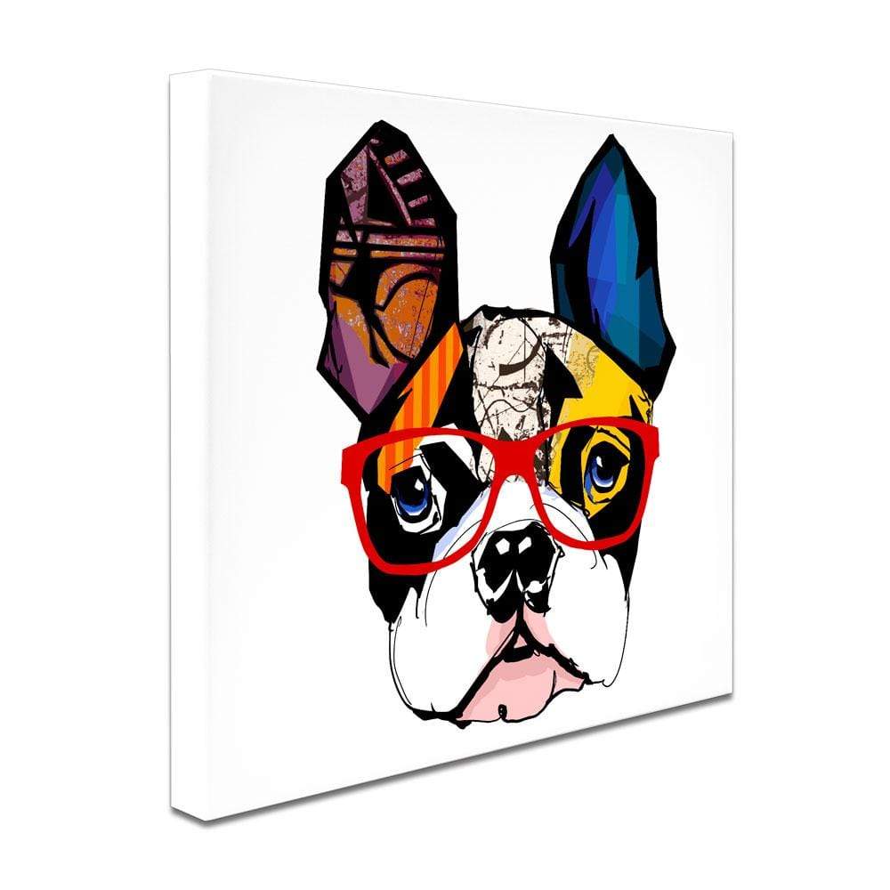 French Bulldog Wearing Glasses Canvas Print wall art product isaxar / Shutterstock