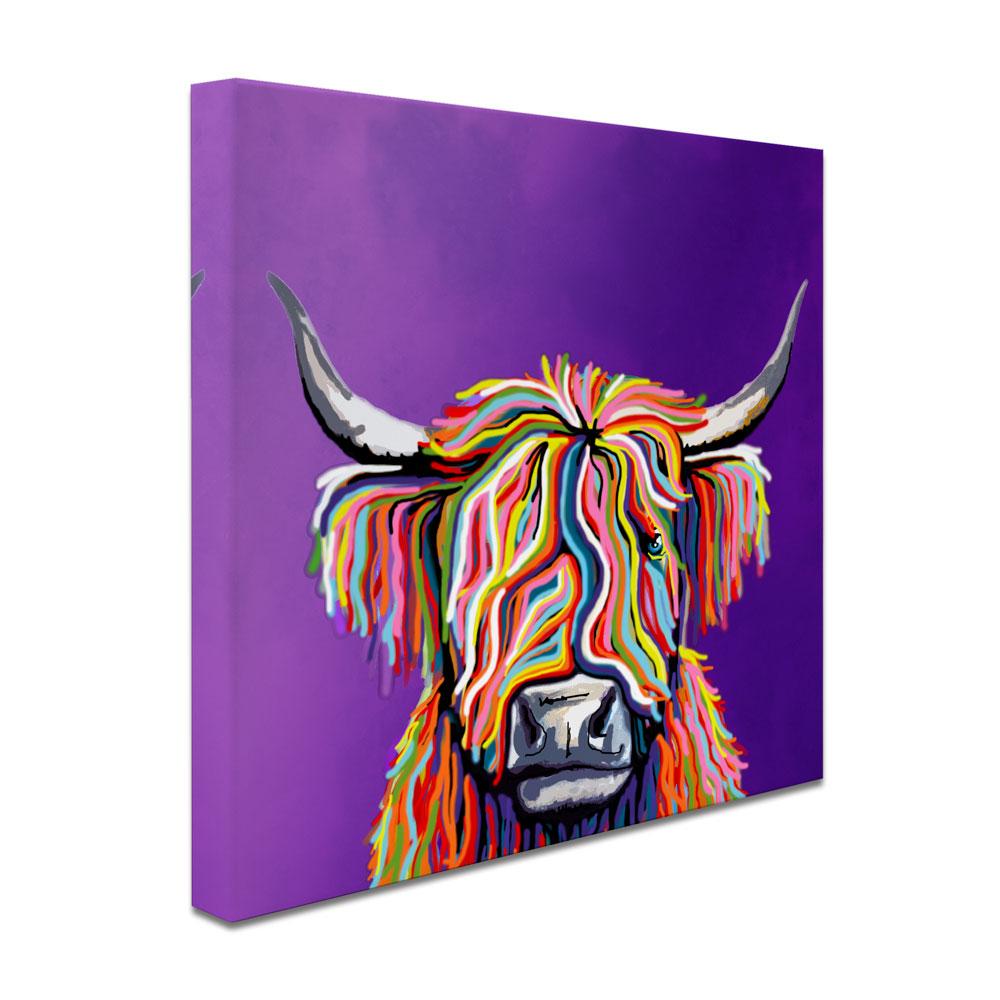 Funky Coloured Cow Canvas Print wall art product Independent