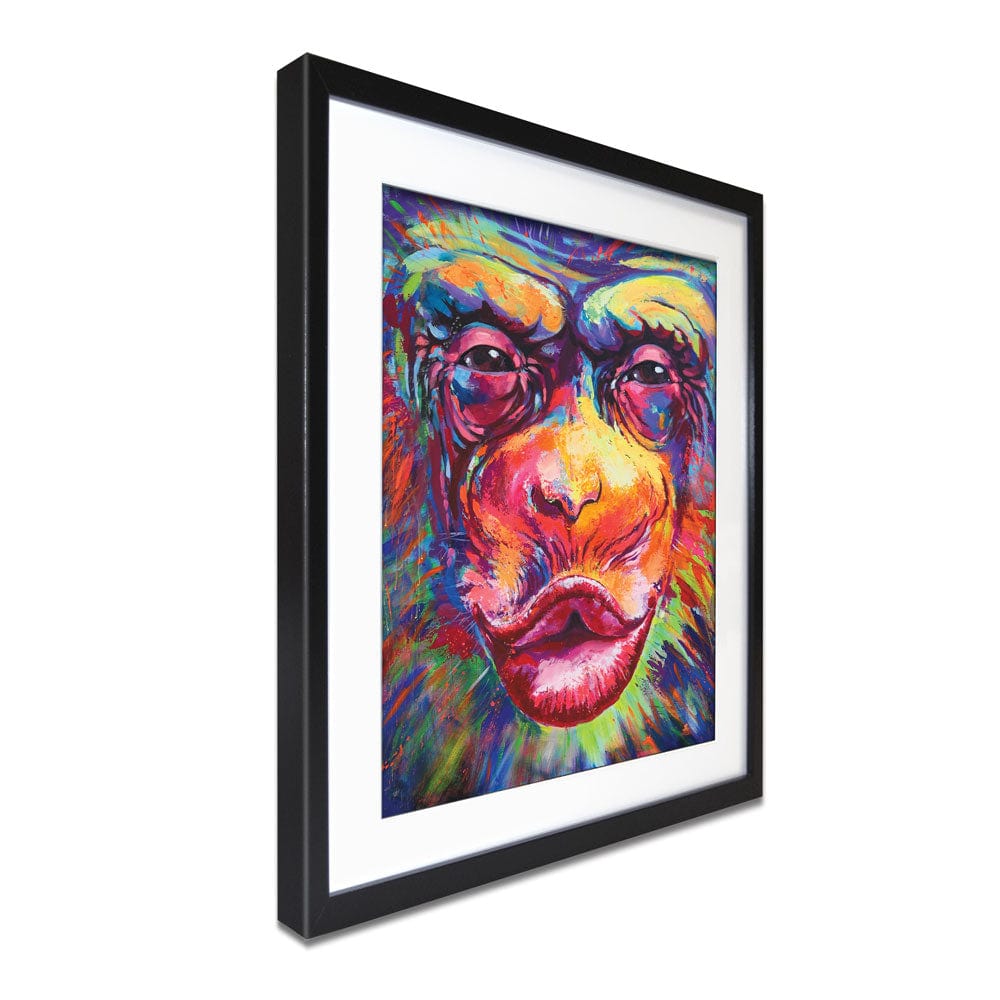 Kissing Monkey Framed Art Print wall art product Limitedart / Shutterstock