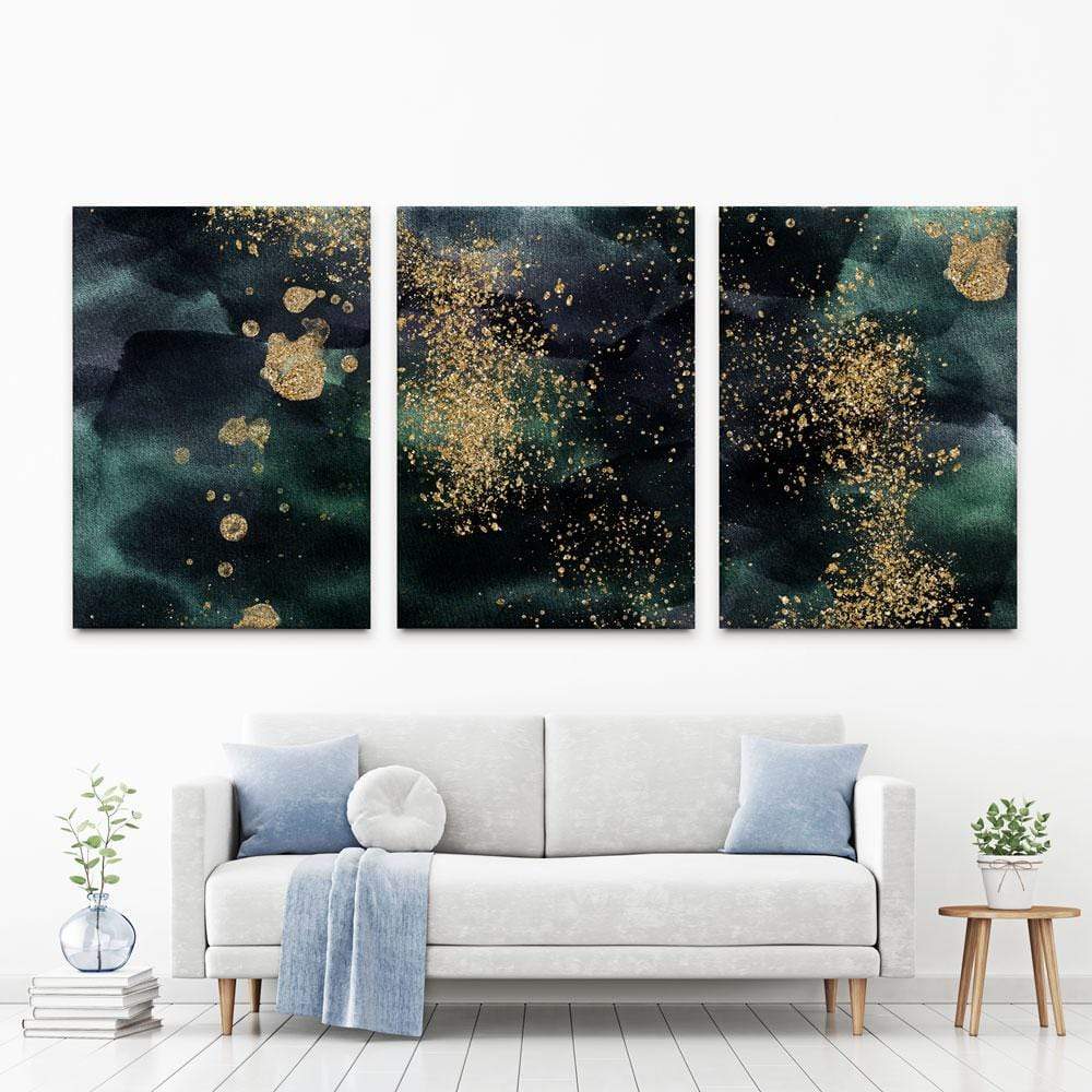 Textured Emerald Trio Canvas Print wall art product VerisStudio / Shutterstock