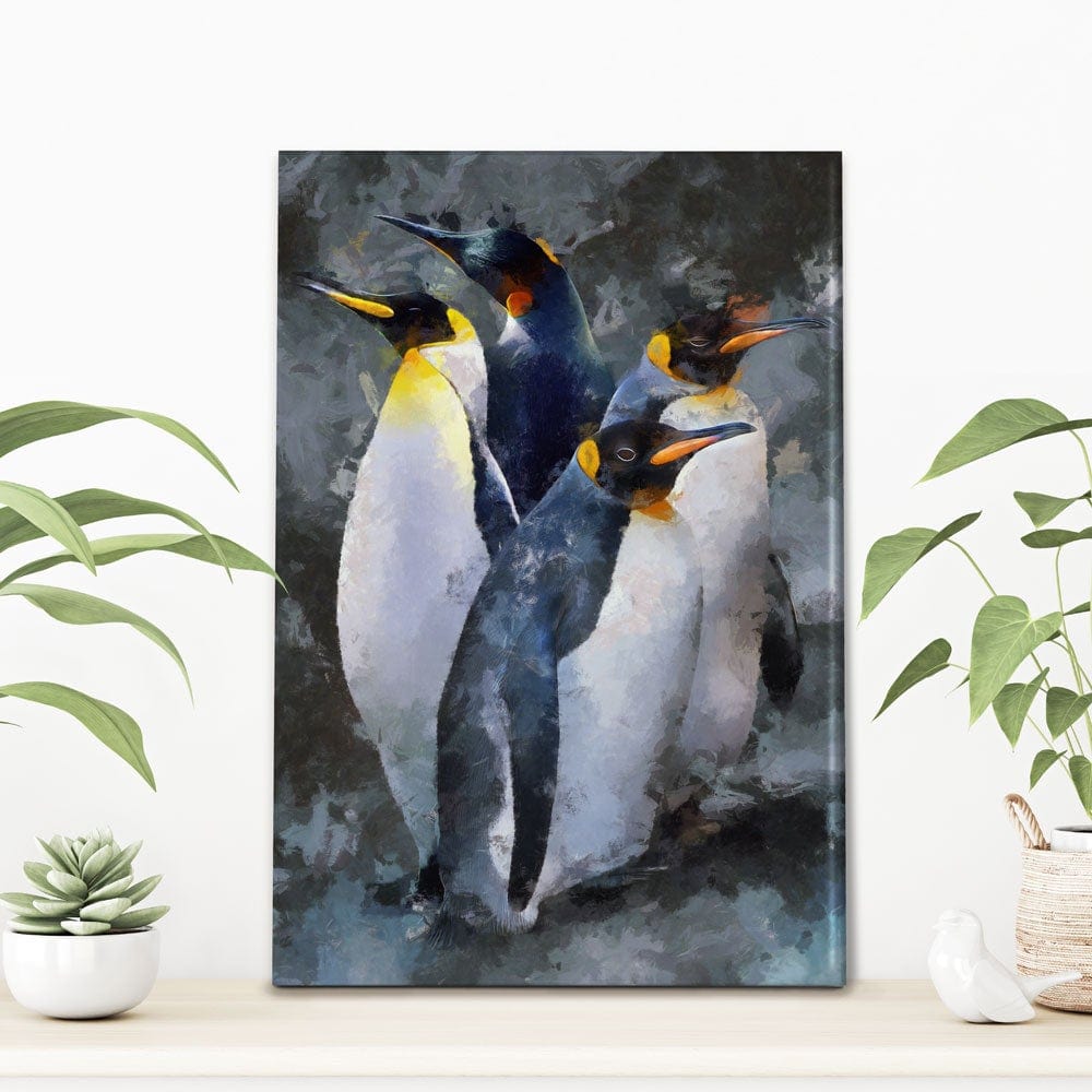 Waddle of Penguins Canvas Print wall art product Mohammadreza Zeidabadi / Shutterstock