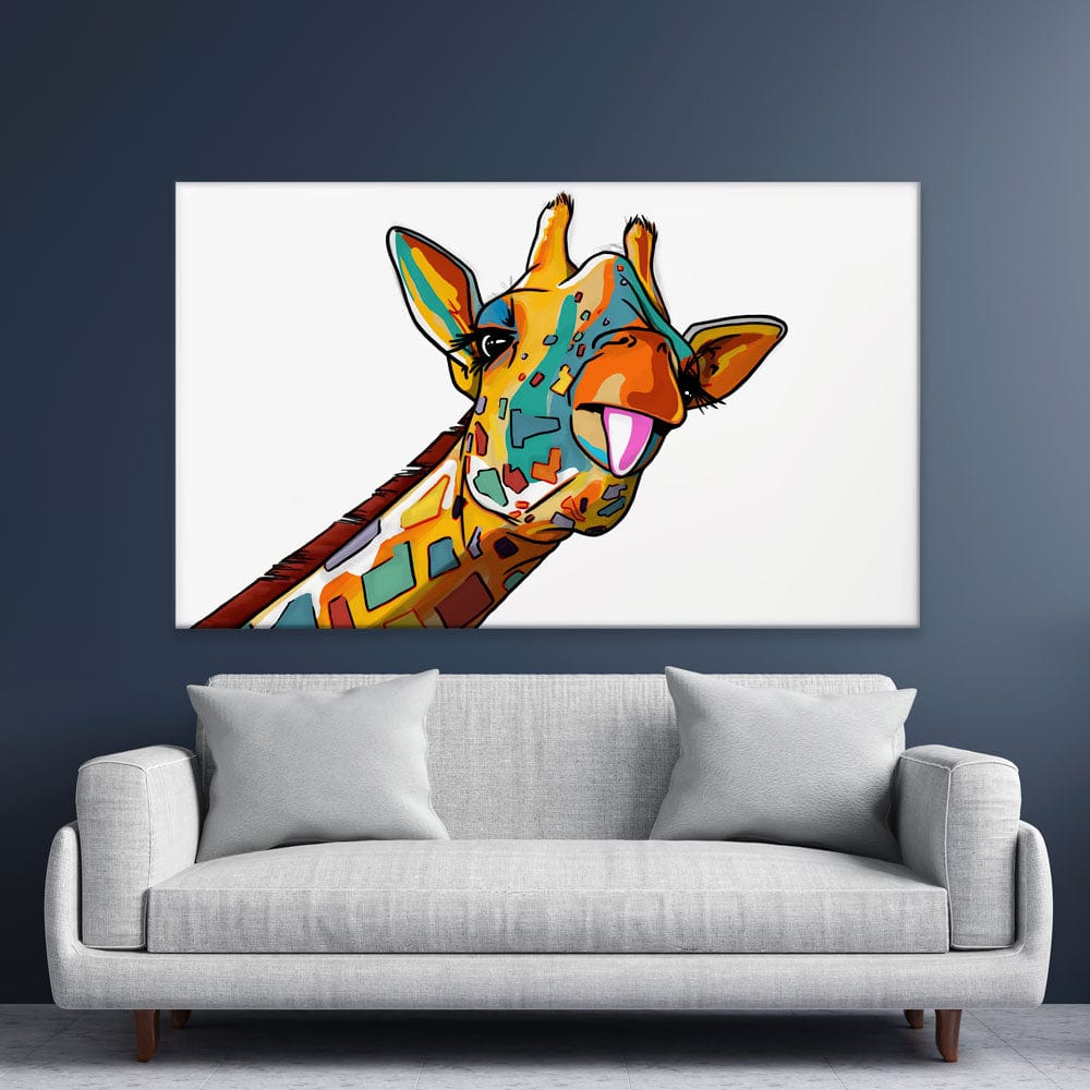 White Giraffe Canvas Print wall art product Art Print Shop