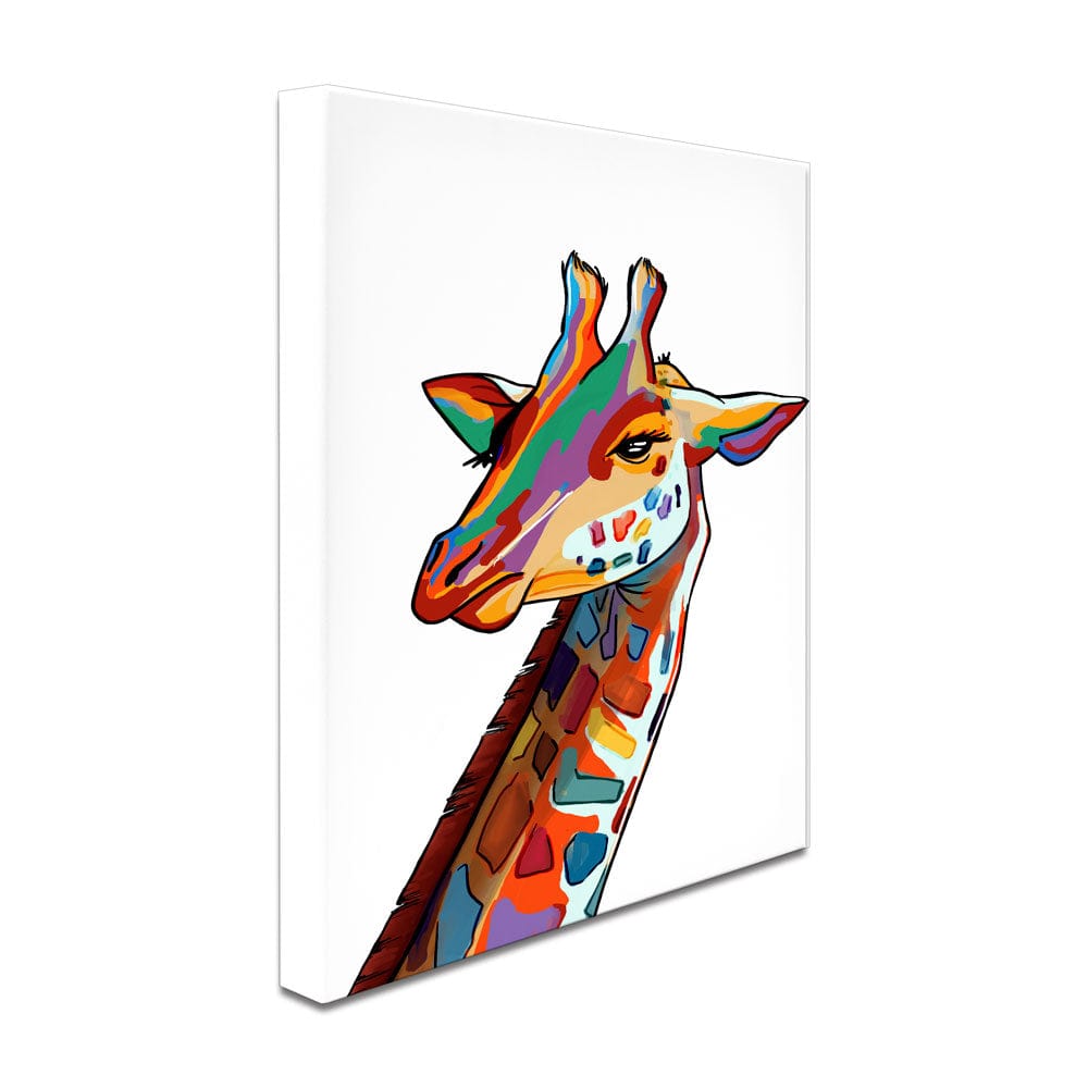 White Giraffe Portrait Canvas Print wall art product Art Print Shop