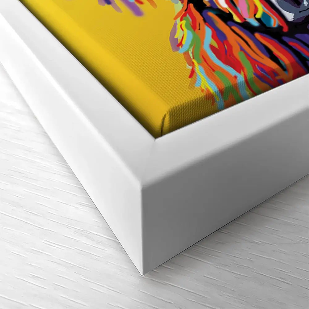 Highland Cow Yellow Oversized Canvas Print