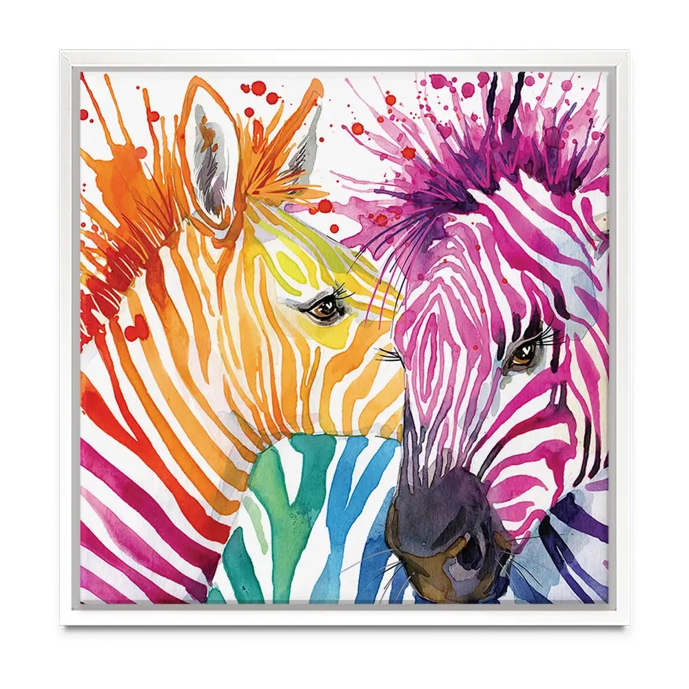 Watercolour Zebra Oversized Canvas Print