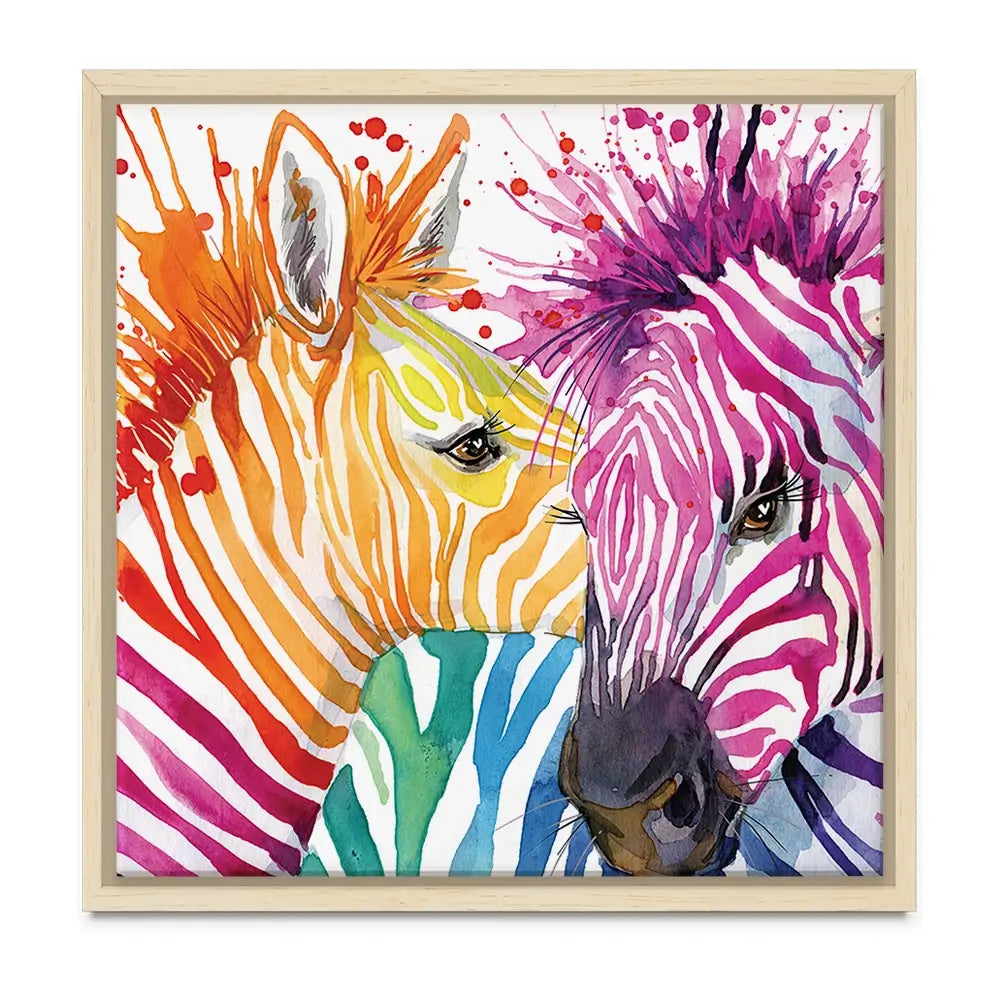 Watercolour Zebra Oversized Canvas Print