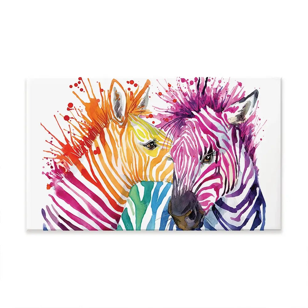 Watercolour Zebra Oversized Canvas Print