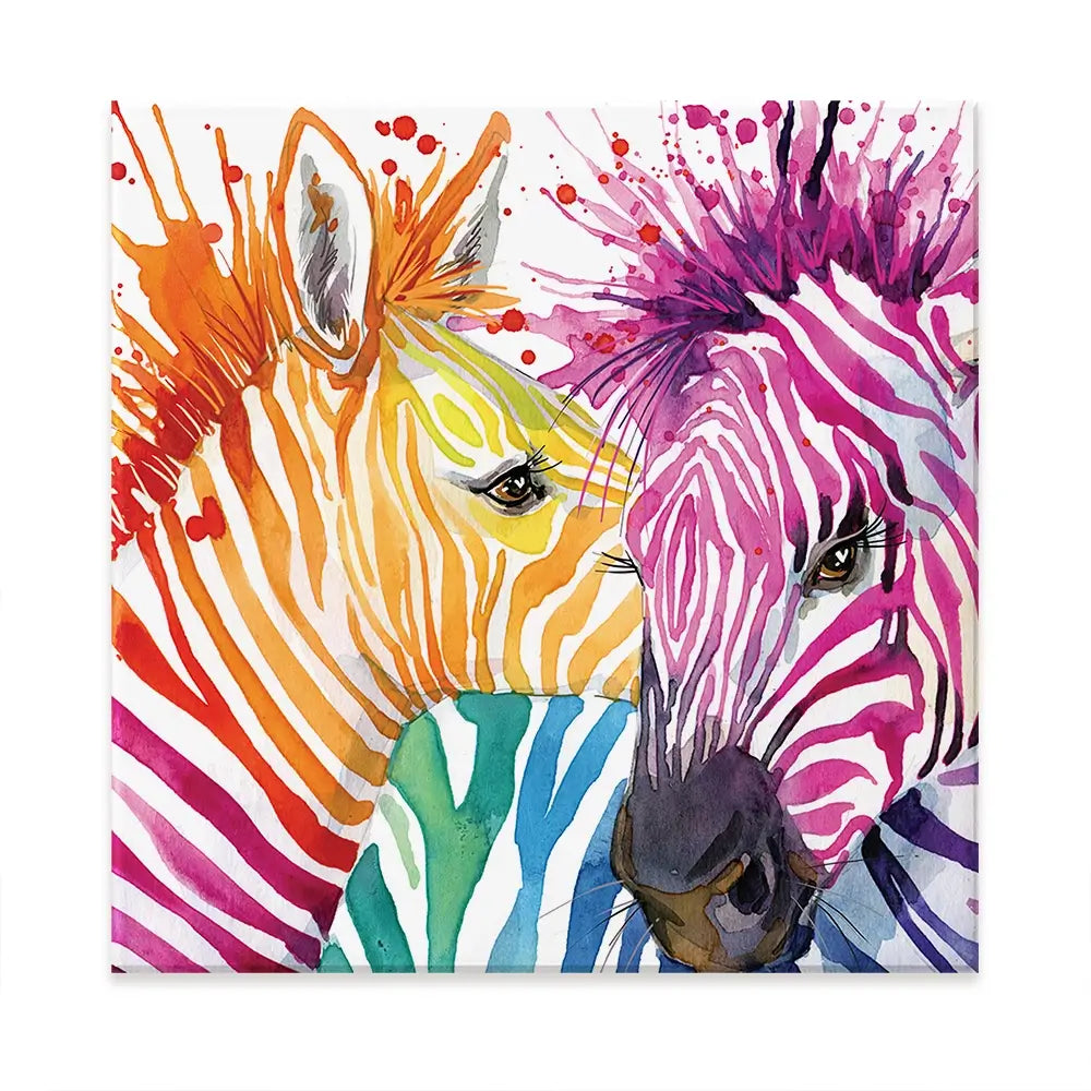 Watercolour Zebra Oversized Canvas Print