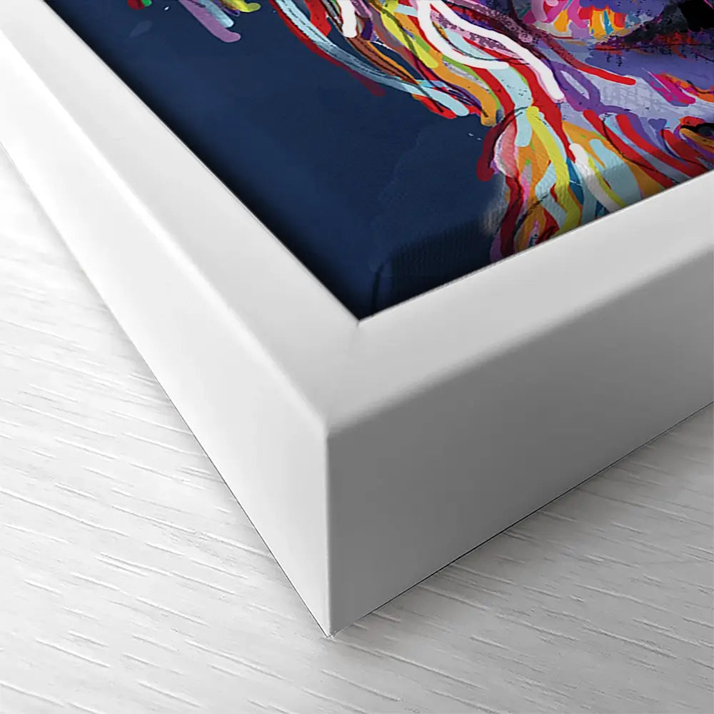 Cheeky Coo In Navy Blue Oversized Canvas Print
