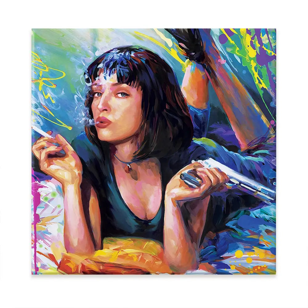 Colourful Pulp Fiction Oversized Canvas Print