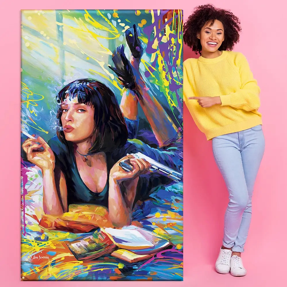 Colourful Pulp Fiction Oversized Canvas Print