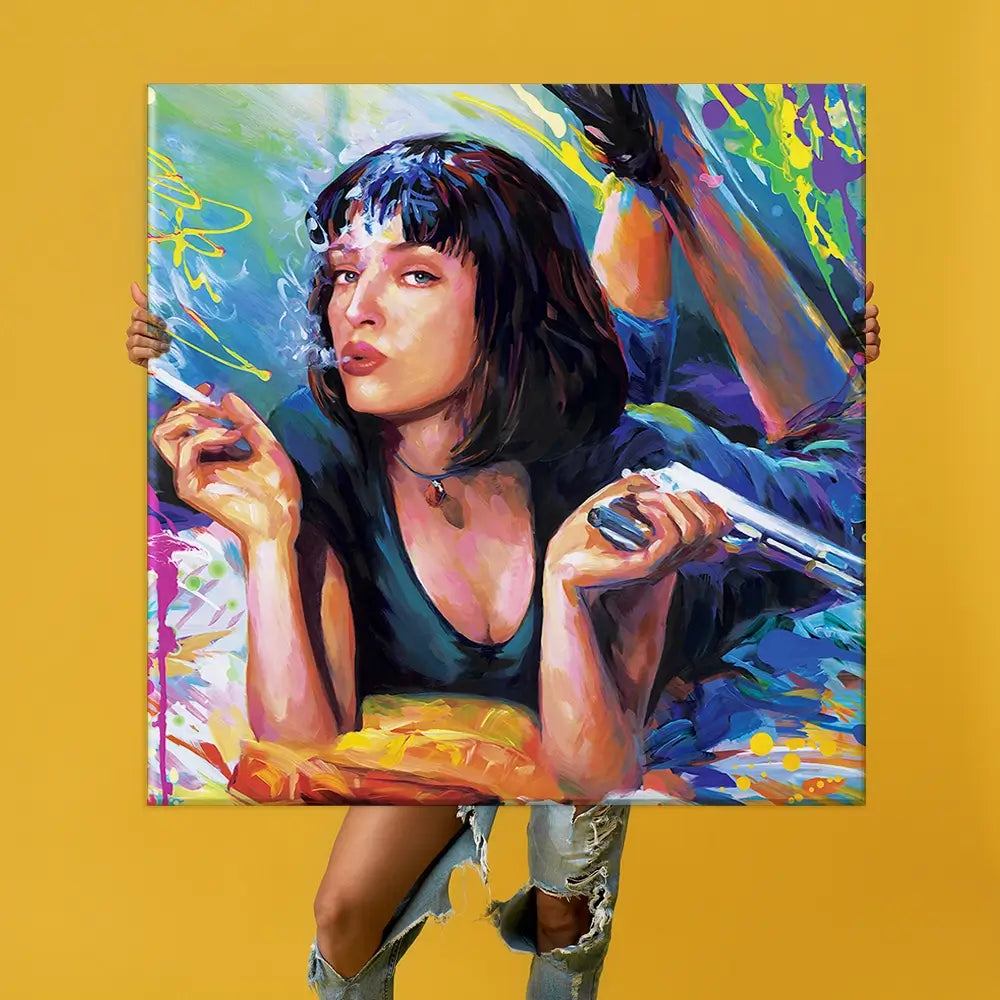 Colourful Pulp Fiction Oversized Canvas Print