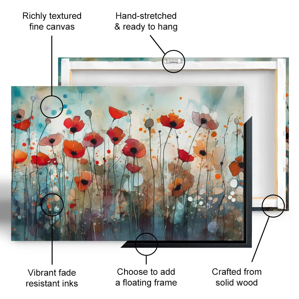 Impression sur toile Coquelicots